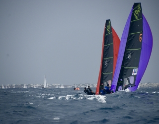 Day 1 of 49er and FX Worlds starts with a BANG!